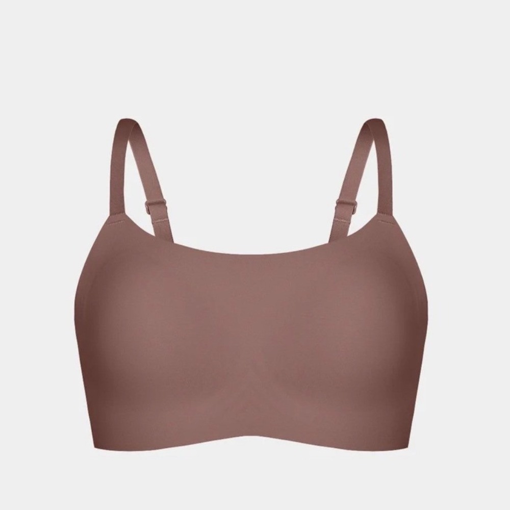 Knix Revolution Scoop Wireless Bra Brown Convertible Seamless T-Shirt Bra M+